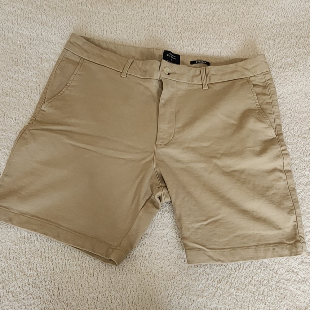 Men's Ben Sherman Khaki Stretch Chino Casual Shorts 38 Wsist